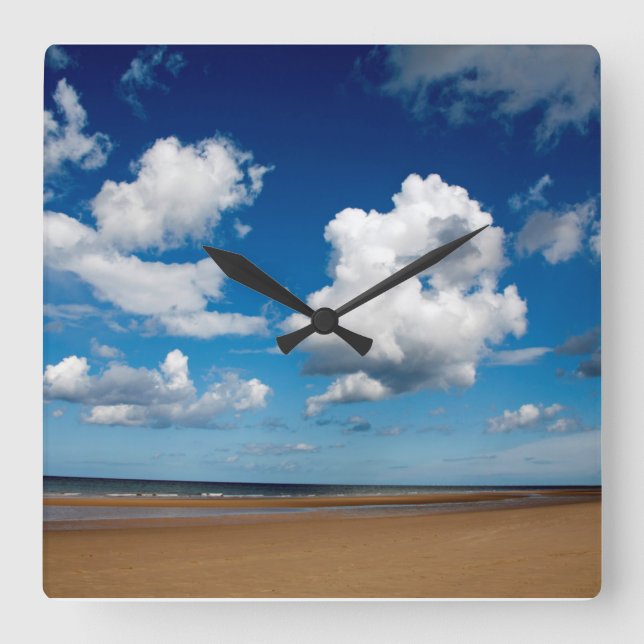Relógio Quadrado Holkham Beach Norfolk England Poster (Frente)
