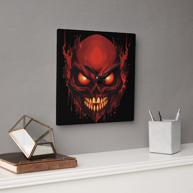 Relógio Quadrado Hollow Horrifying (Escritório)