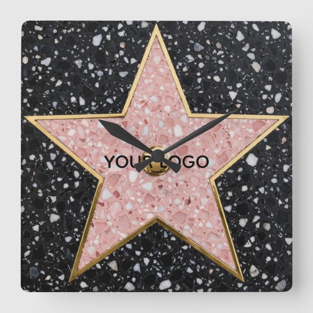 Relógio Quadrado Hollywood Walk of Fame Square Coaster (Frente)