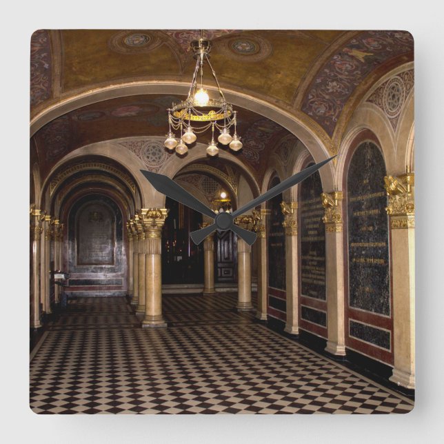 Relógio Quadrado Holy Trinity Greek Orthodox Church (Frente)