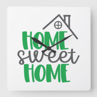 Relógio Quadrado Home Sweet Home