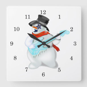 Relógio Quadrado Homem de neve