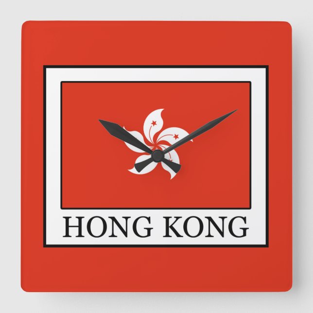 Relógio Quadrado Hong Kong (Frente)