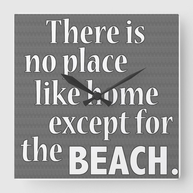 Relógio Quadrado Hora da Praia (Frente)