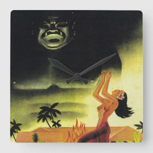 Relógio Quadrado Hora para o Revelry de Tiki!