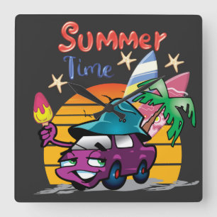 Relógio Quadrado Horário de Verão
