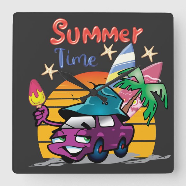 Relógio Quadrado Horário de Verão (Frente)