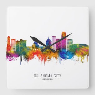 Relógio Quadrado Horizonte de Oklahoma City EUA