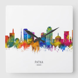 Relógio Quadrado Horizonte de Patna Bihar