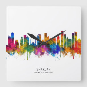 Relógio Quadrado Horizonte de Sharjah Emirados Árabes Unidos