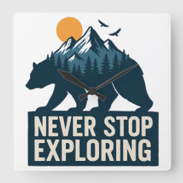 Relógio Quadrado Horizontes Selvagens