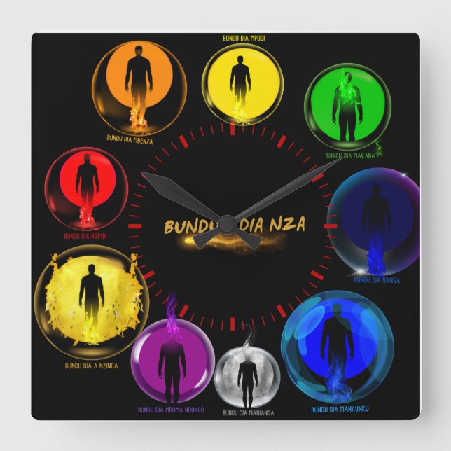 Relógio Quadrado Horloge Ma Bundu (Frente)