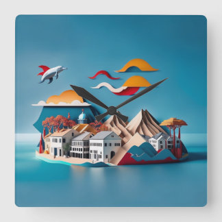 Relógio Quadrado Horloge murale 