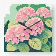 Hortênsia Rosa Floral Botânica