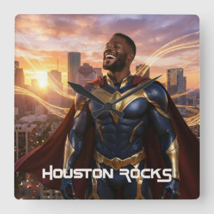 RELÓGIO QUADRADO HOUSTON ROCKS - TEXAS