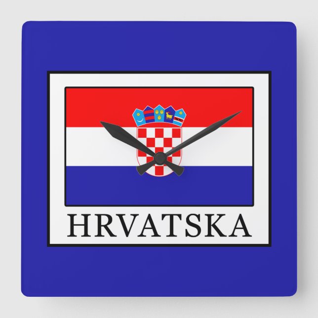 Relógio Quadrado Hrvatska (Frente)