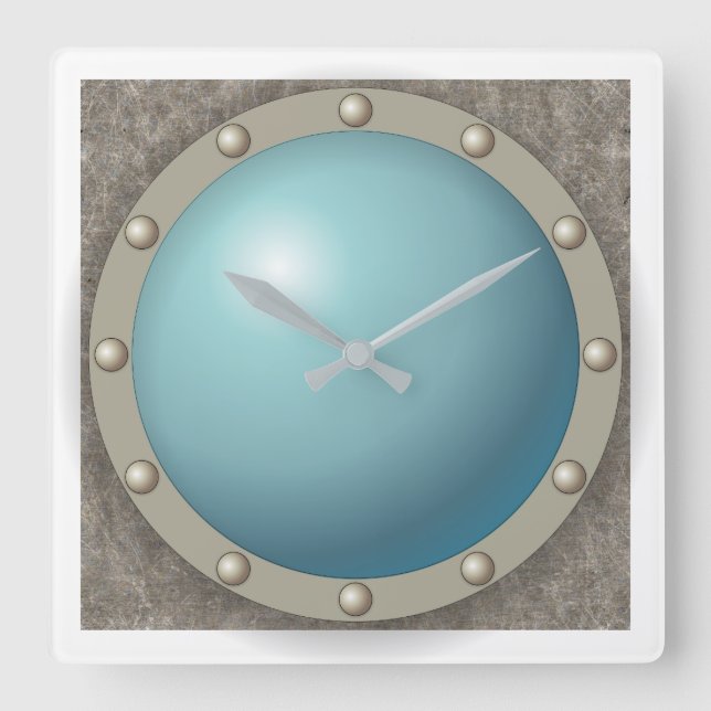 Relógio Quadrado Hublot submarino Steampunk (Frente)