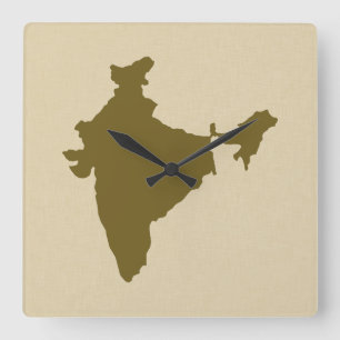 Relógio Quadrado Humores India da especiaria do caril