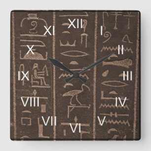 Relógio Quadrado Hyroglifics