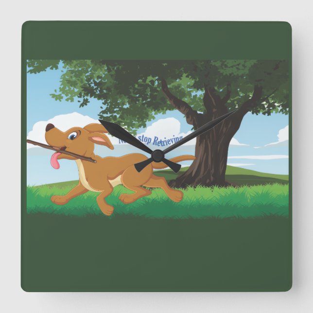 Relógio Quadrado I Live to retrieve (Frente)