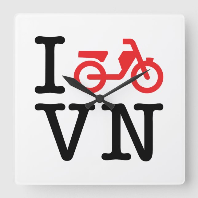 Relógio Quadrado I Motorbike Vietnam (Frente)