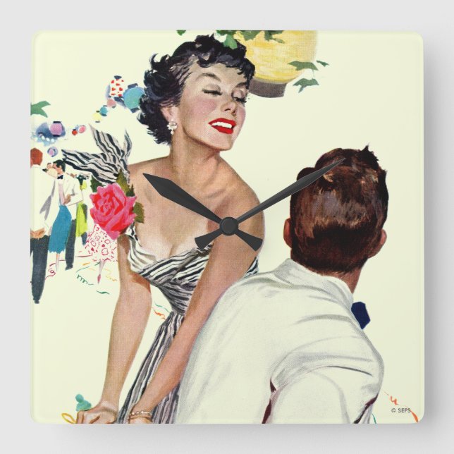 Relógio Quadrado I Want a Man (Frente)