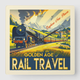 Relógio Quadrado Idade do Ouro - Bordado