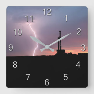 Relógio Quadrado Ilfield Lightning Purple Sunrise