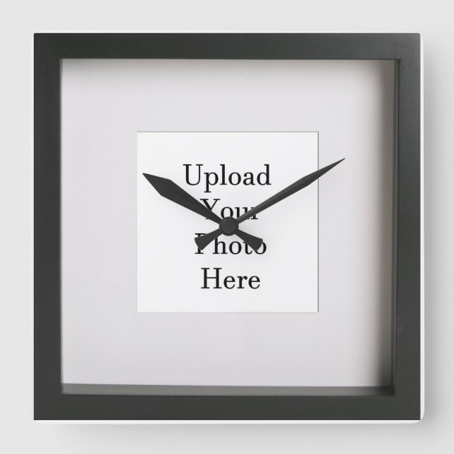 Relógio Quadrado Ilusões de Fotografias Impostas (Frente)