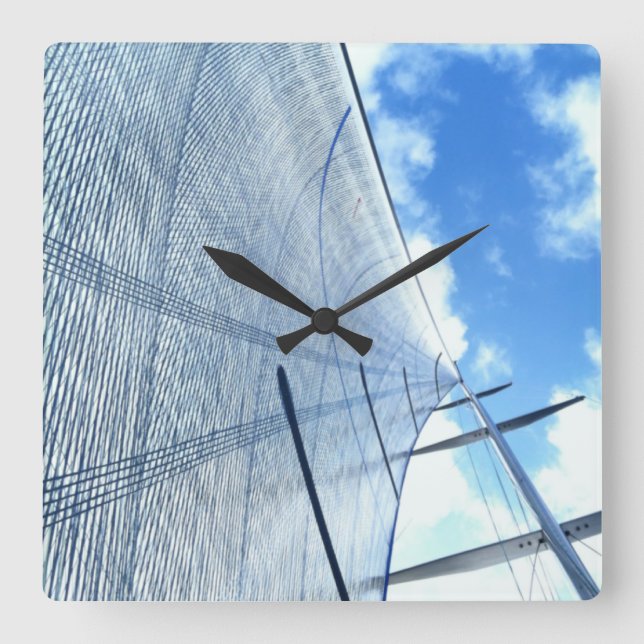 Relógio Quadrado Imagem de Jib Sail e Mast (Frente)
