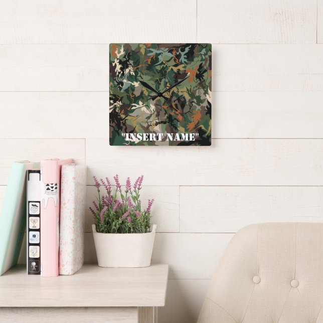 Relógio Quadrado Imitando a Natureza: A Ciência da Camuflagem (Sala de leitura)