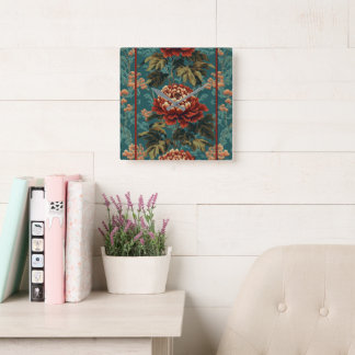 Relógio Quadrado Imperial Peony Tapestra