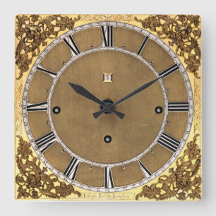 Relógio Quadrado Impressão de Antíca 1685 Joseph Knibb