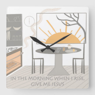 Relógio Quadrado In the morning clock