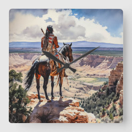 Relógio Quadrado Índio americano