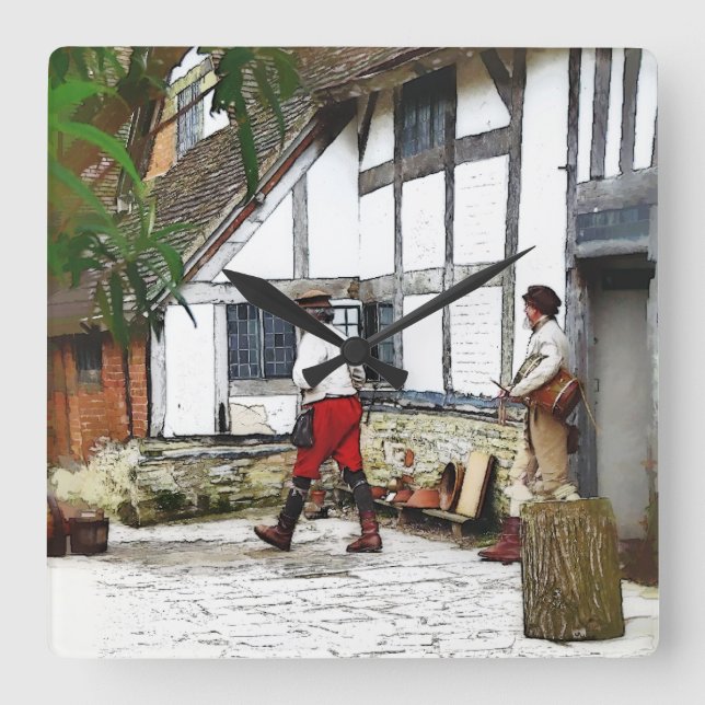 RELÓGIO QUADRADO INGLATERRA VELHA (Frente)