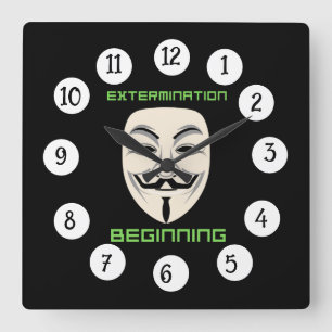 RELÓGIO QUADRADO INÍCIO DA EXTERMINAÇÃO