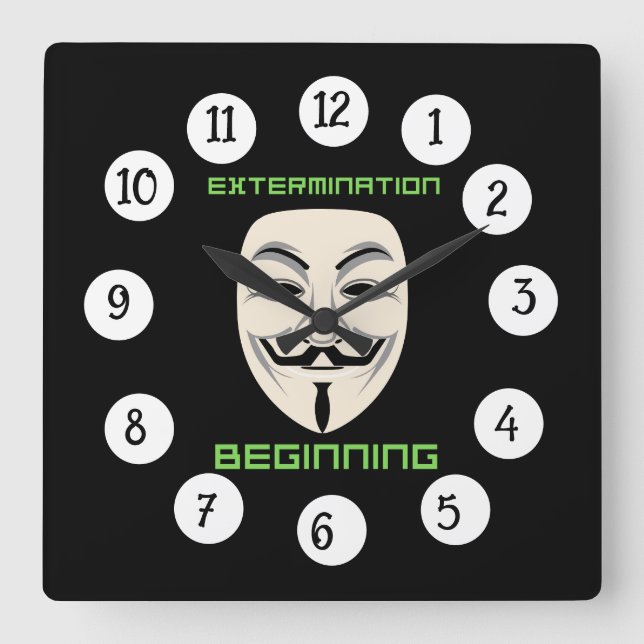 RELÓGIO QUADRADO INÍCIO DA EXTERMINAÇÃO (Frente)