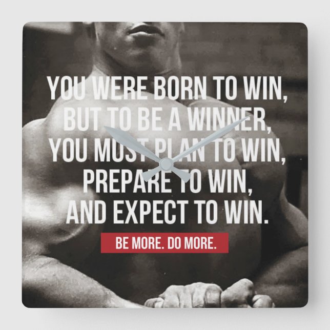 Relógio Quadrado Inspiração de criação de bases - Nascer a ganhar - (Frente)