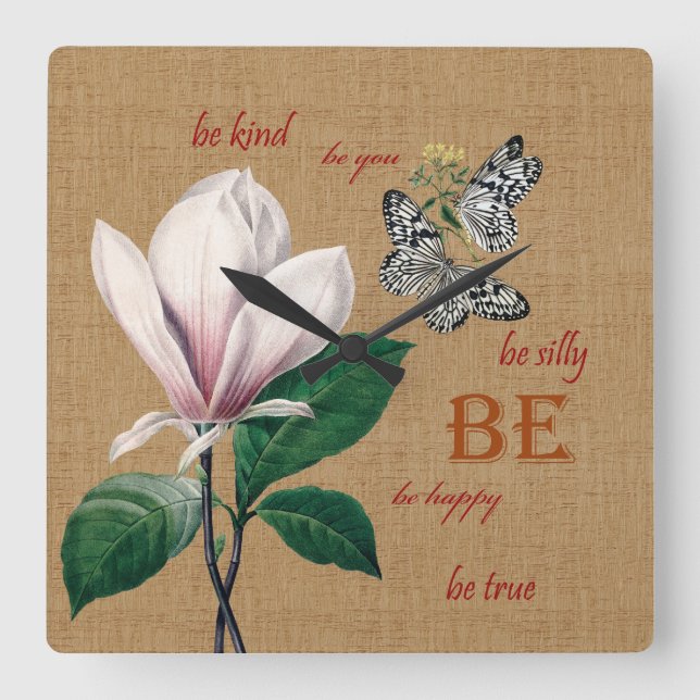 Relógio Quadrado Inspirado seja você (Frente)