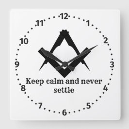 Relógio Quadrado Inspirational phrase