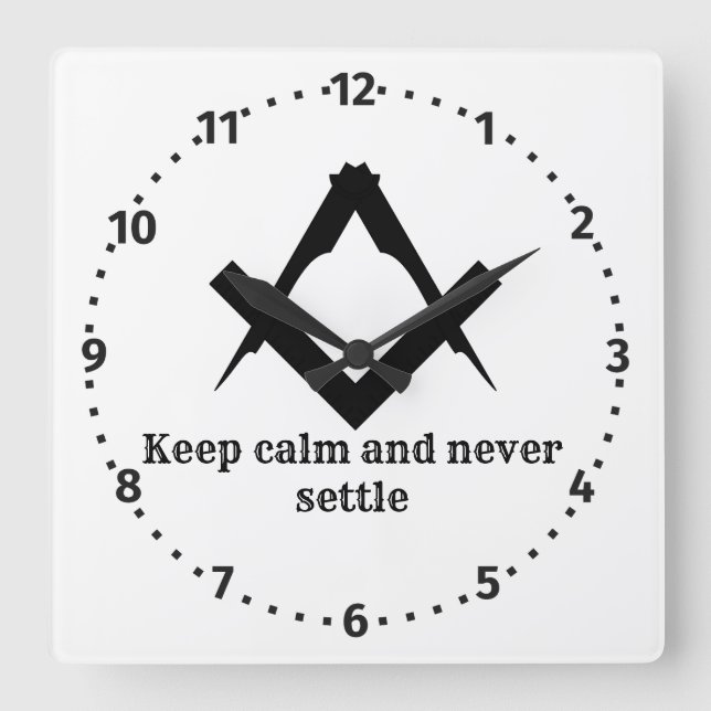 Relógio Quadrado Inspirational phrase (Frente)