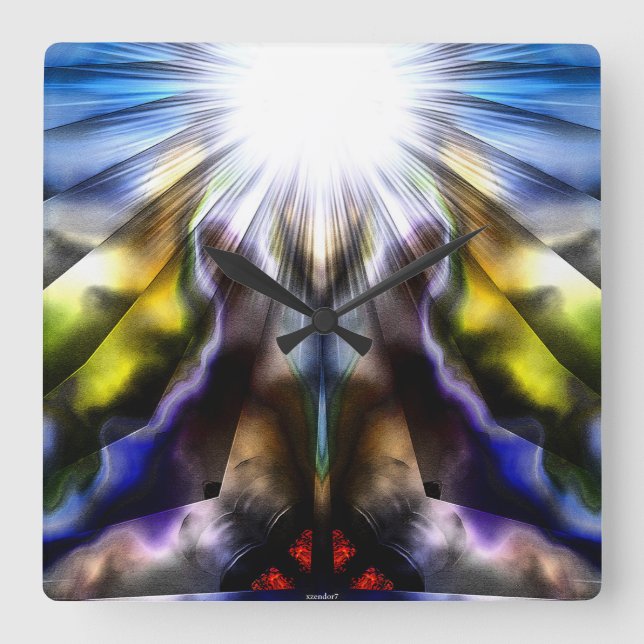 Relógio Quadrado Intermitência De Luz (Frente)