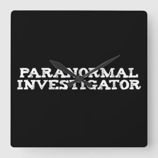 Relógio Quadrado Investigador Paranormal Caça ao Fantasma
