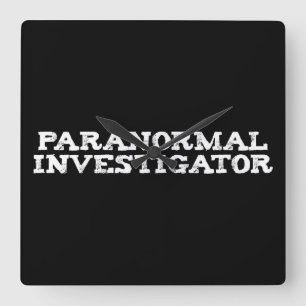 Relógio Quadrado Investigador Paranormal Caça de Fantasmas