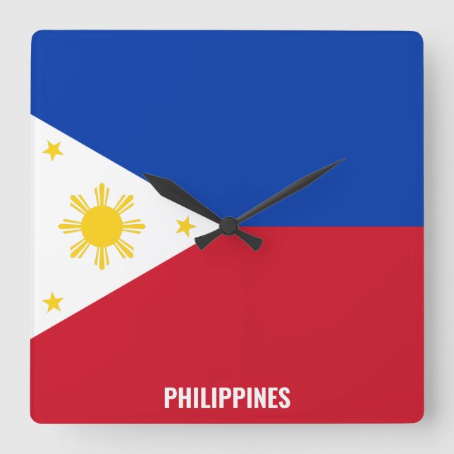 Relógio Quadrado Iran Flag Dazzling Patriotic Square Wall Clock (Frente)