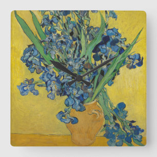 Relógio Quadrado Iris de Van Gogh