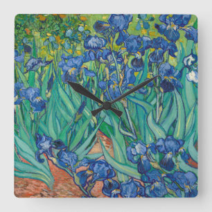 Relógio Quadrado Írises de Vincent van Gogh