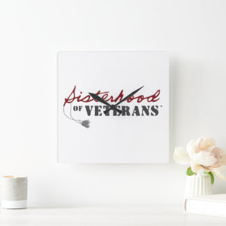 Relógio Quadrado Irmãs do Orgulho Militar dos Veteranos Design