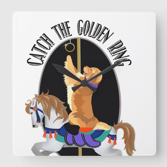 Relógio Quadrado item de logotipo (Frente)